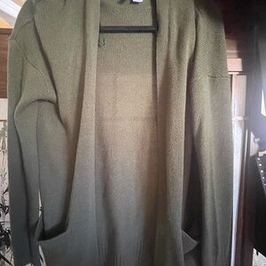 H&M Khaki Open Front Cardigan